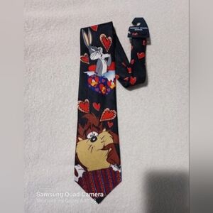 Vintage Looney tunes valentine day necktie